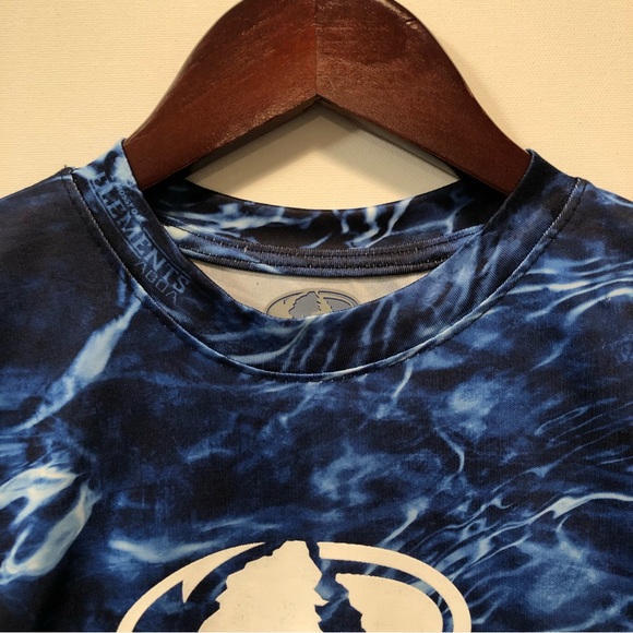 Mossy Oak Fishing Short Sleeve Rash Guard Blues Youth 10-12 New - Picture 6 of 16